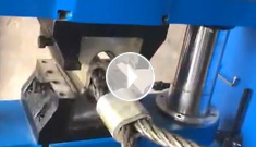 “辰力”300噸壓套機(jī)，壓制30毫米鋼絲繩輕松一次成型